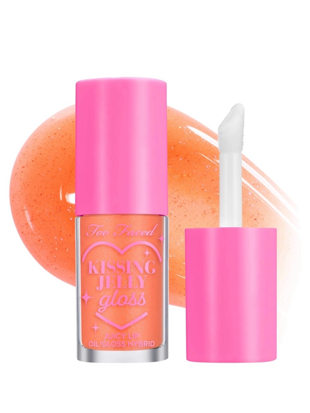 Peach Rings Too Faced Kissing Jelly Non Sticky Lip Oil Gloss Brand New in Box